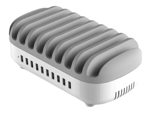 Compulocks 10 Ports USB Charging Dock Station With UK Plug - Ladestation - 120 Watt - 2.4 A - 10 Ausgabeanschlussstellen (USB) 10PUSBDKS-UK