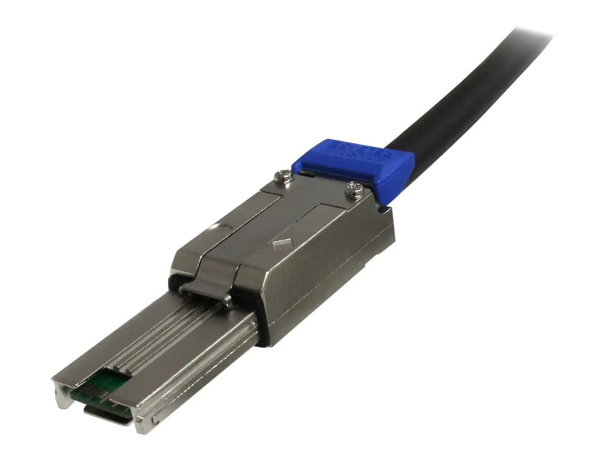 StarTech SAS Kabel extern SFF-8088 to SFF-8088 Mini SAS Kabel (26pin) 2m Anschlusskabel - 2 x SFF-8088 (26pin Mini SAS) Plug - Externes SAS-Kabel - TAA-konform - SAS 6Gbit/s - 4-Lane - 4x Shielded Mini MultiLane SAS (SFF-8088), 26-polig (S) zu 4x Shielded