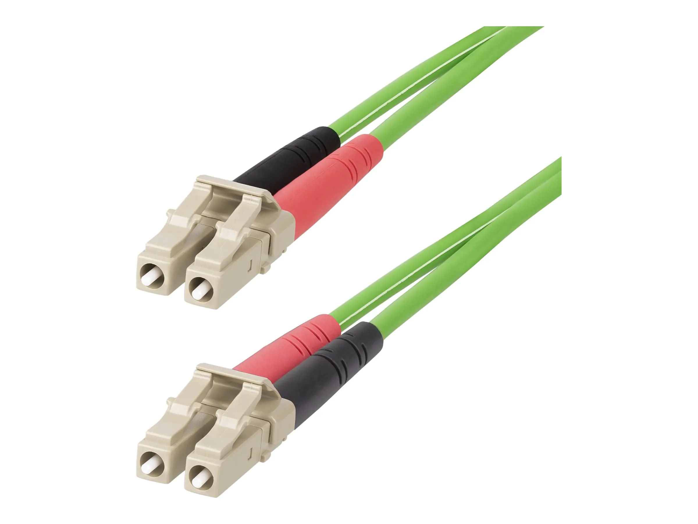 StarTech 2m (6ft) LC to LC (UPC) OM5 Multimode Fiber Optic Cable, 50/125µm Duplex LOMMF Zipcord, VCSEL, 40G/100G, Bend Insensitive, Low Insertion Loss, LSZH Fiber Patch Cord - Patch-Kabel - LC/UPC Multi-Modus (M) zu LC/UPC Multi-Modus (M) - 2 m - 2.9 mm -