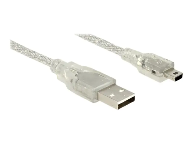 Delock - USB-Kabel - Mini-USB, Typ B (M) bis USB (M) - USB 2.0 - 1 m - durchsichtig