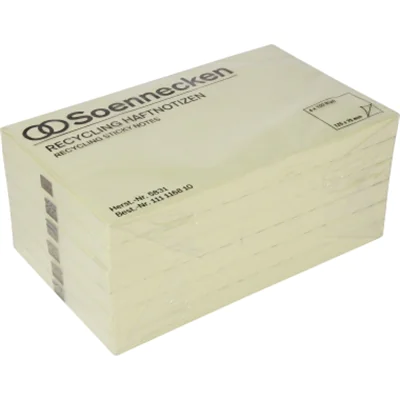 Soennecken Haftnotiz oeco 5831 RC 125x75mm 100Bl. gelb 6St. Soennecken Haftnotiz oeco 5831 RC 125x75mm 100Bl. gelb 6St.