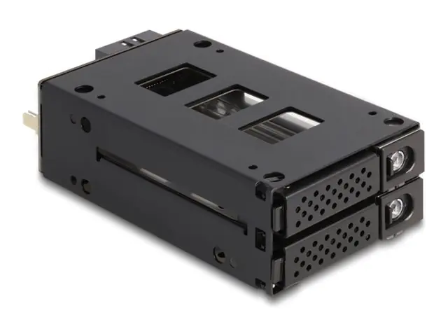 Delock - Mobiles Speicher-Rack - schmaler Schacht - 5,25" bis 2 x 2,5" (13,3 cm bis 2 x 6,4 cm) - Schwarz