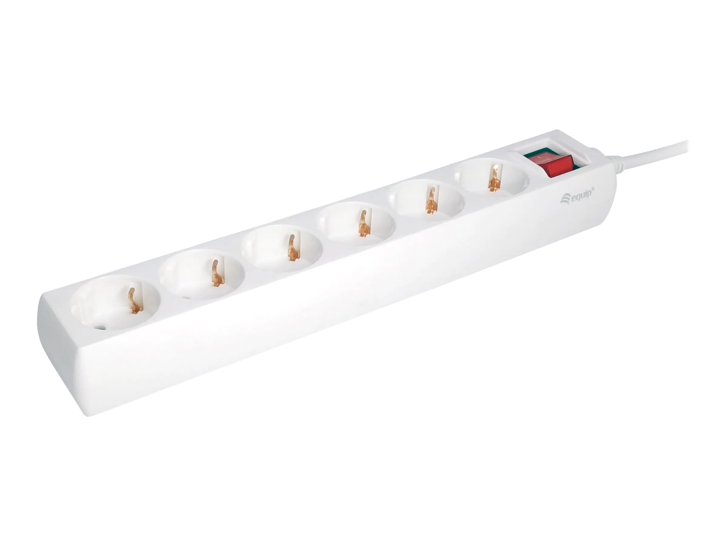Equip Life - Version 1 - Steckdosenleiste - Wechselstrom 250 V - 3500 Watt - Eingabe, Eingang Typ F - Ausgangsanschlüsse: 6 (6 x Typ F) 245552