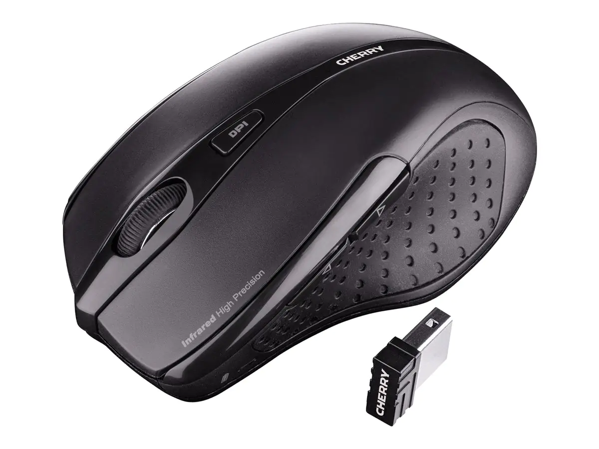 Cherry MW 3000 - Maus - Für Rechtshänder - Infrarot - 5 Tasten - kabellos - 2.4 GHz - kabelloser Empfänger (USB) JW-T0100