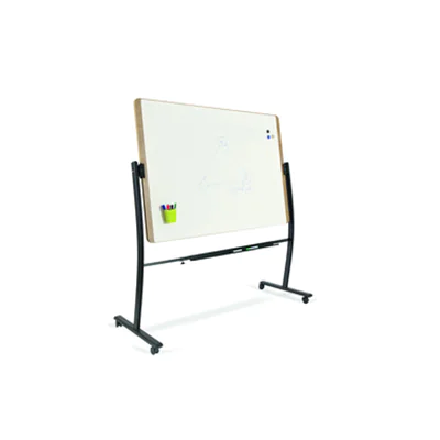 rocada Whiteboard mobil Natural Maße der Oberfläche: 129 x 100 cm (B x H) Tafel magnethaftend beidseitig beschreibbar Stahl kunststoffbeschichtet weiß