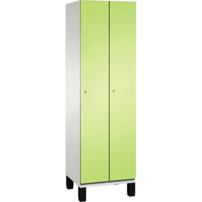 C+P Umkleidespind 4510020S10048 Füße 2Abteile B600mm lgr/vgn
