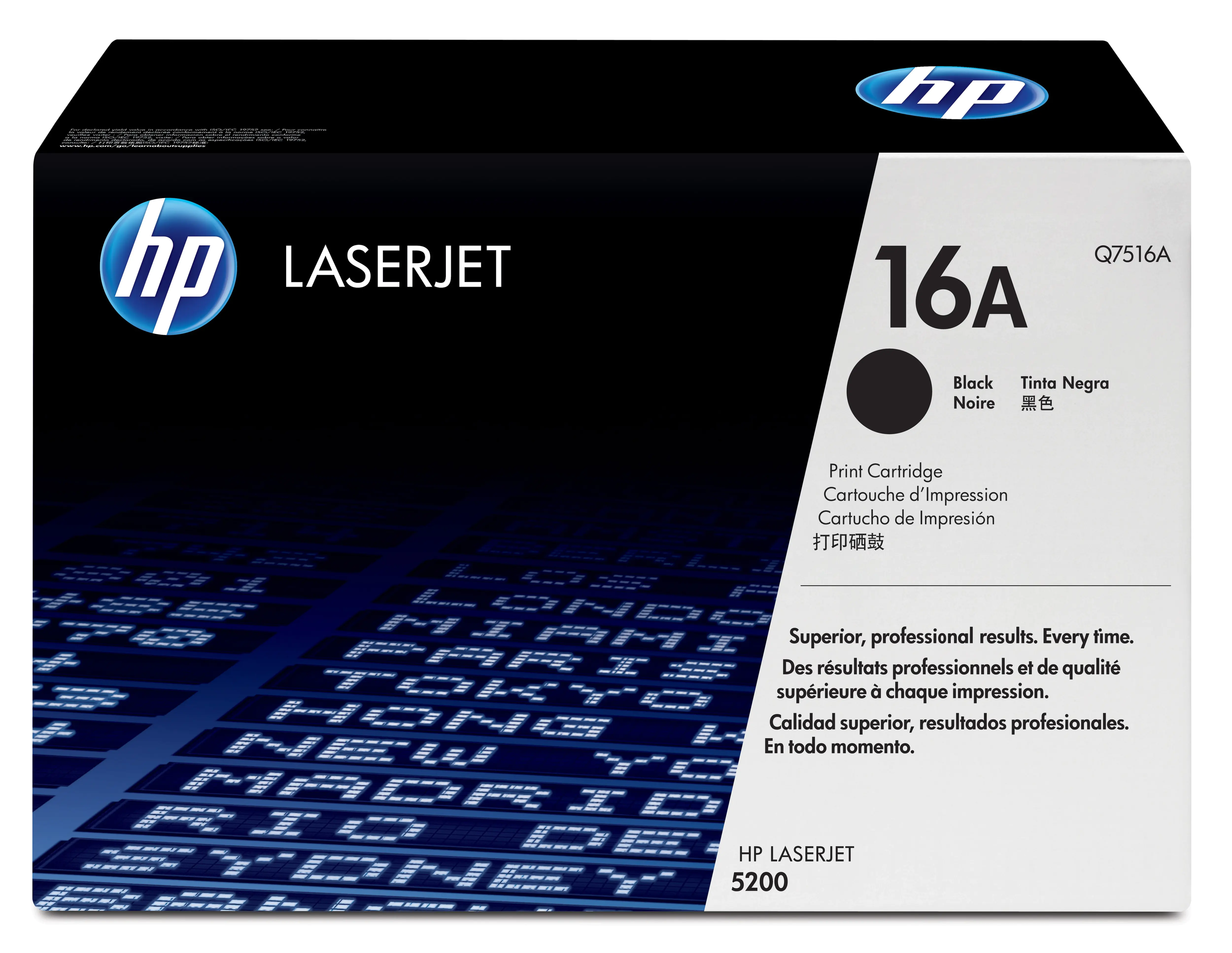 HP 16A - Schwarz - Original - LaserJet - Tonerpatrone (Q7516A) - für LaserJet 5200, 5200dtn, 5200L, 5200Lx, 5200n, 5200tn HP 16A - Schwarz - Original - LaserJet - Tonerpatrone (Q7516A) - für LaserJet 5200, 5200dtn, 5200L, 5200Lx, 5200n, 5200tn