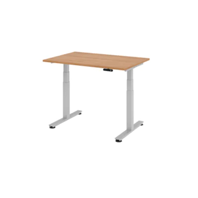 Hammerbacher elektrisch höhenverstellbarer Schreibtisch VXDSM12/N/S nußbaum