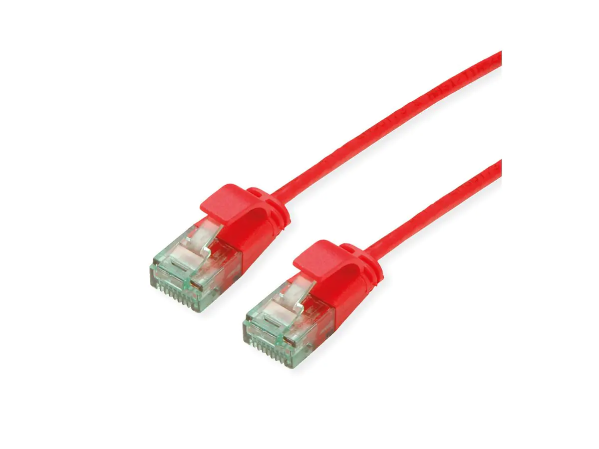 ROLINE RM UTP Patchkabel Kat6A/Kl.EA SLIM rot 0.3m - UTP