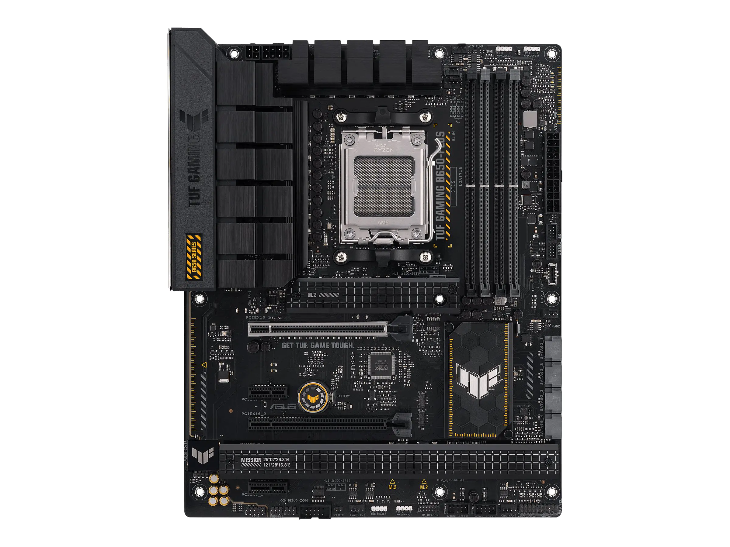 ASUS TUF Gaming B650-Plus - Motherboard - ATX - Socket AM5 - AMD B650 Chipsatz - USB-C 3.2 Gen 2x2, USB 3.1 Gen 2, USB 3.2 Gen 2, USB-C 3.2 Gen2, USB-C 3.2 Gen 1 - 2.5 Gigabit LAN - Onboard-Grafik (CPU erforderlich) 90MB1BY0-M0EAY0