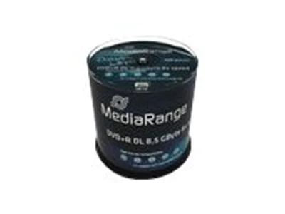MediaRange - 100 x DVD+R DL - 8.5 GB 8x - mit Tintenstrahldrucker bedruckbare Oberfläche - Spindel