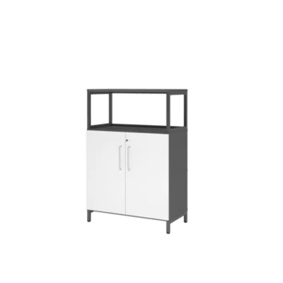 Hammerbacher Regalschrank FlexWall 800 x 1.180 x 417 mm (B x H x T) Flügeltür ohne Rollen Holz