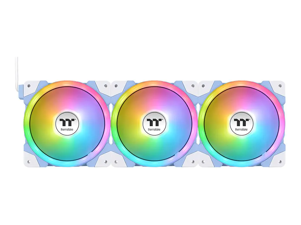 Thermaltake LOT DE 3 VENTILATEURS DE BOITIER THERMALTAKE SWAFAN EX SYNC - 14CM (BLEU)