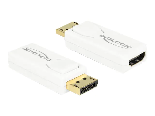Delock - Videoadapter - DisplayPort männlich zu HDMI weiblich - weiß - 4K Unterstützung