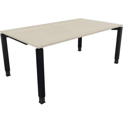 Schreibtisch Vierfuß Quadratrohr B1800xT1000xH680-820 an/Akazie hell