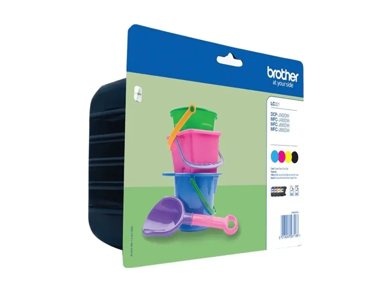 Brother LC221 Value Pack - 4er-Pack - Schwarz, Gelb, Cyan, Magenta - Original - Tintenpatrone - für Brother DCP-J562DW, MFC-J480DW, MFC-J680DW, MFC-J880DW