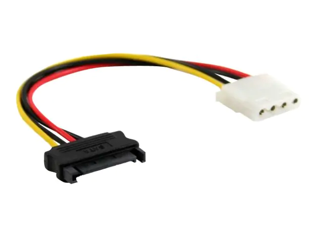 InLine SATA Stromadapterkabel - 15pol SATA Buchse an 4pol Stecker - 0,15m 29669