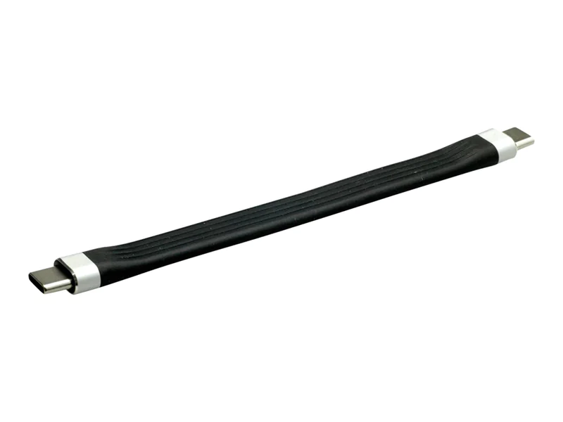 Roline - USB-Kabel - 24 pin USB-C (M) zu 24 pin USB-C (M) - USB 3.2 Gen 2 - 20 V - 3 A - 11 cm - Schwarz