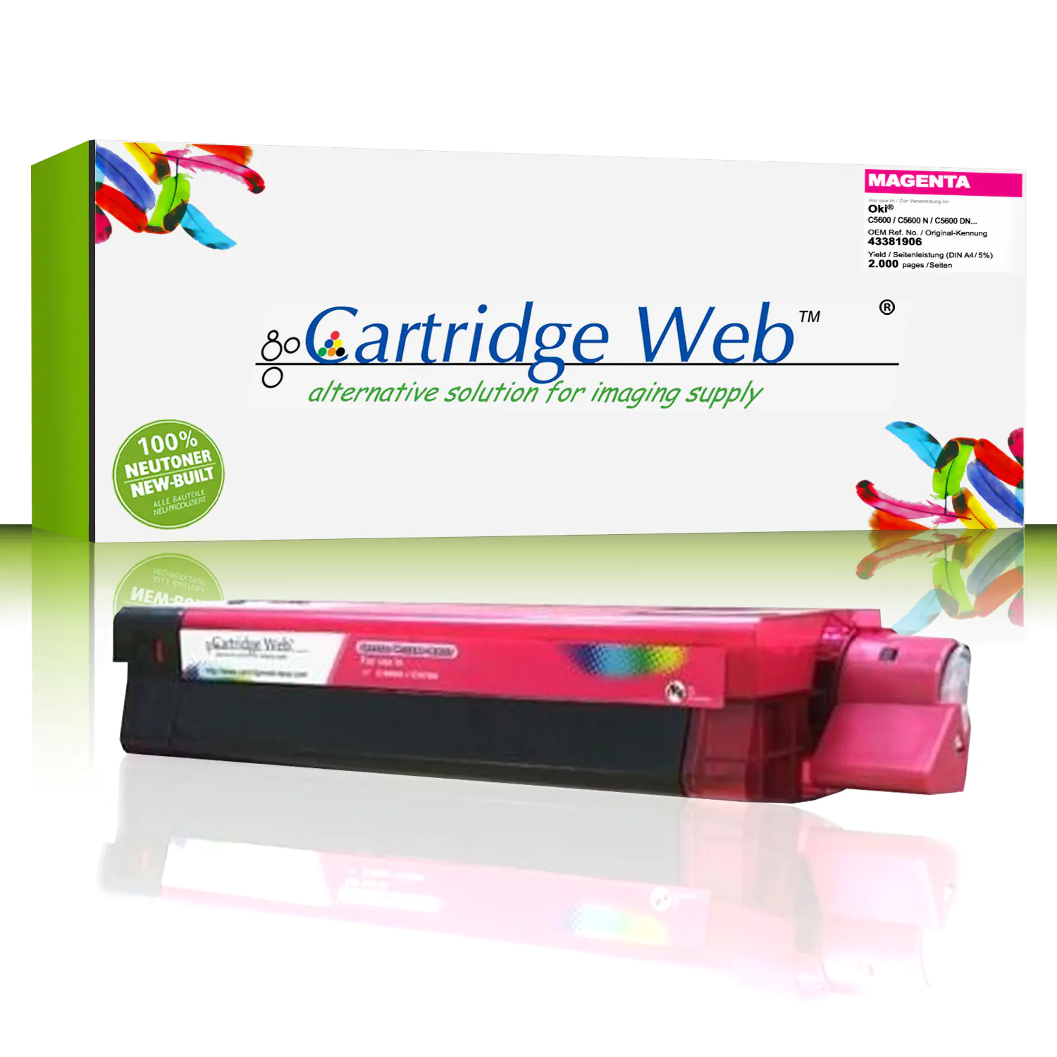 CartridgeWeb Toner kompatibel zu Oki 43381906 magenta 2.000 Seiten CartridgeWeb Toner kompatibel zu Oki 43381906 magenta 2.000 Seiten