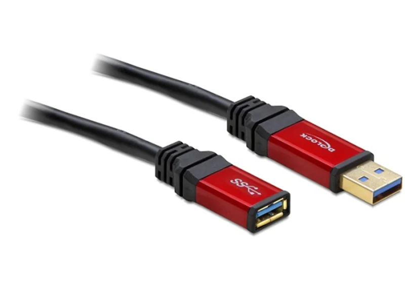 Delock Premium - USB-Verlängerungskabel - USB Typ A (M) zu USB Typ A (W) - USB 3.0 - 5 m - Schwarz Delock Premium - USB-Verlängerungskabel - USB Typ A (M) zu USB Typ A (W) - USB 3.0 - 5 m - Schwarz