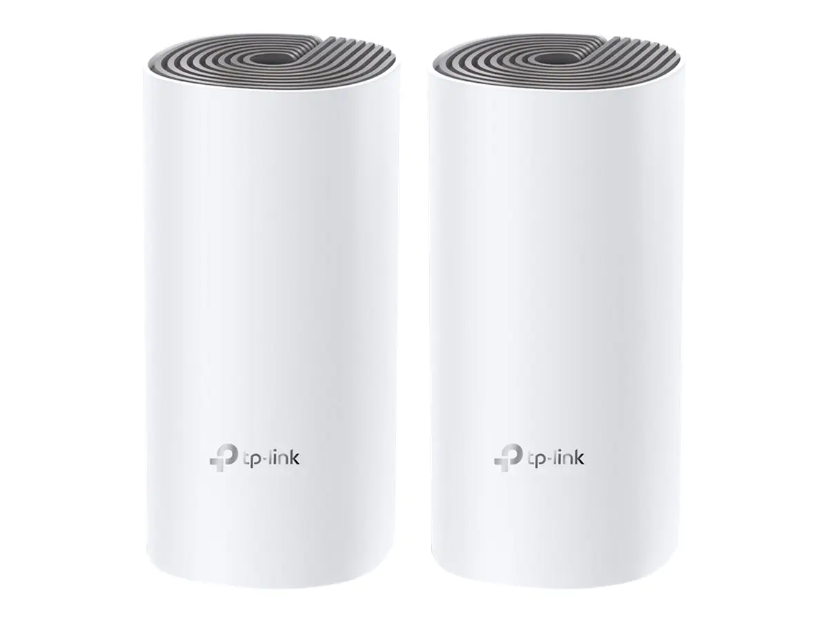TP-Link Deco E4 - WLAN-System - (2 Router) - bis zu 260 m² - Netz - Wi-Fi 5 - Dual-Band