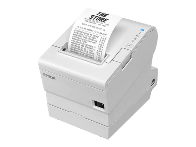 Epson TM T88VII (151) - Belegdrucker - Thermozeile - Rolle (7,95 cm) - 180 x 180 dpi - bis zu 500 mm/Sek. - USB 2.0, USB 2.0-Host, LAN - Cutter - weiß