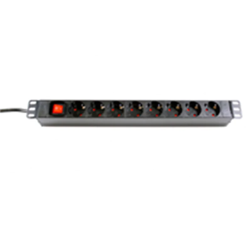 DEXLAN 994959, 2,5 m, Drinnen, Typ F, Aluminium, Schwarz, 8 AC-Ausgänge