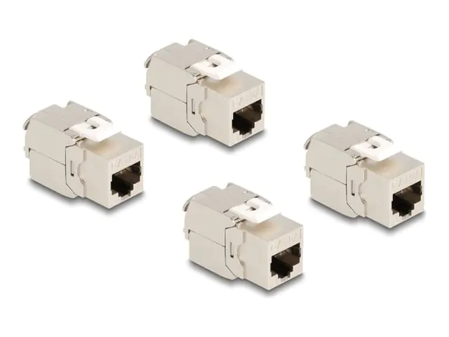 Delock Modulare Eingabe - CAT 6a - STP - RJ-45 - weiß (Packung mit 4)