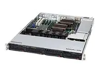 Supermicro SC815 TQ-563CB - Rack-Montage - 1U - E-ATX - SATA/SAS - Hot-Swap 560 Watt - Schwarz