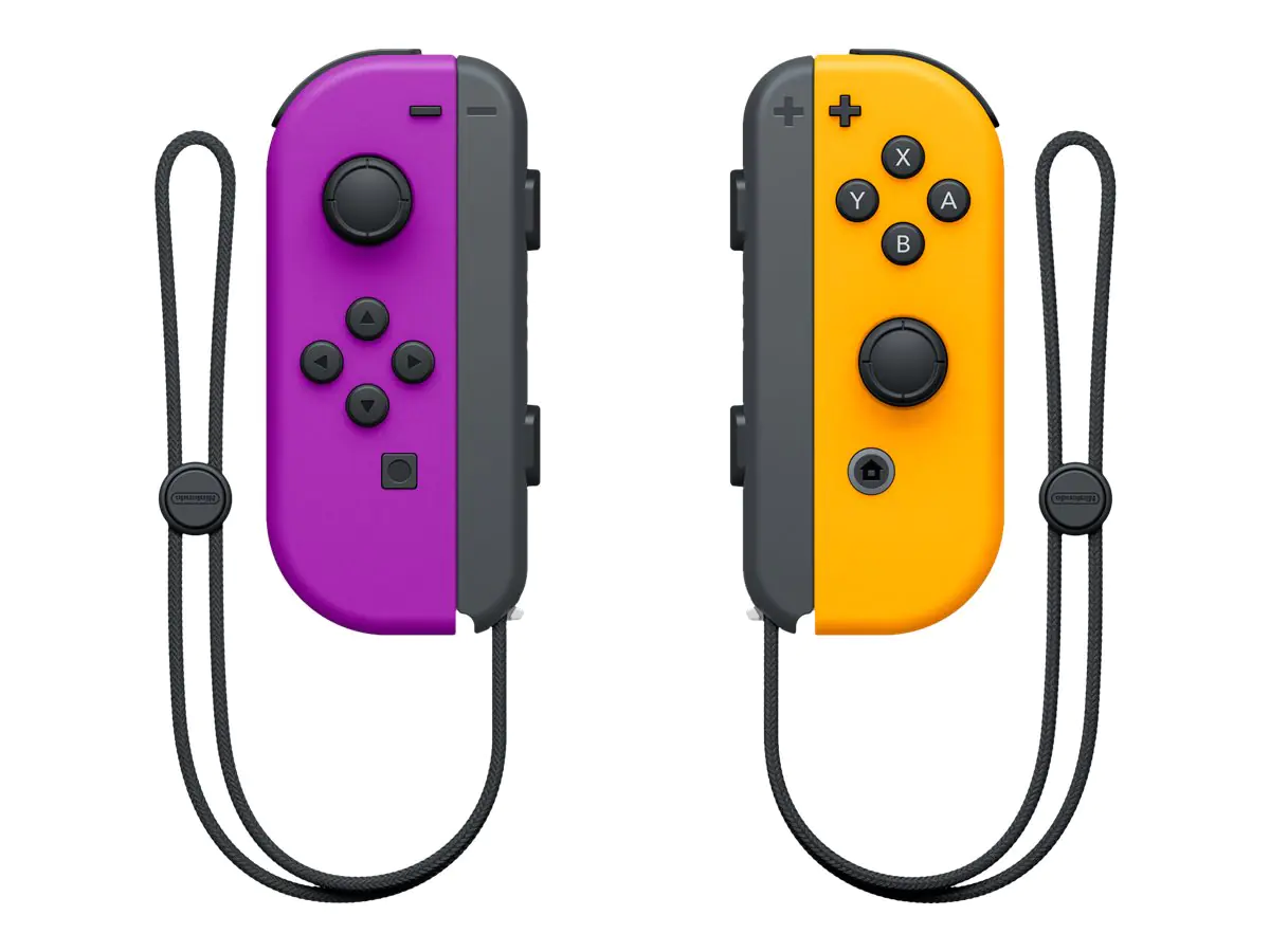 NINTENDO Joy-Con (L)/(R) - Game Pad - kabellos - Neon Orange, Neon-Purpur (Packung mit 2) - für Nintendo Switch