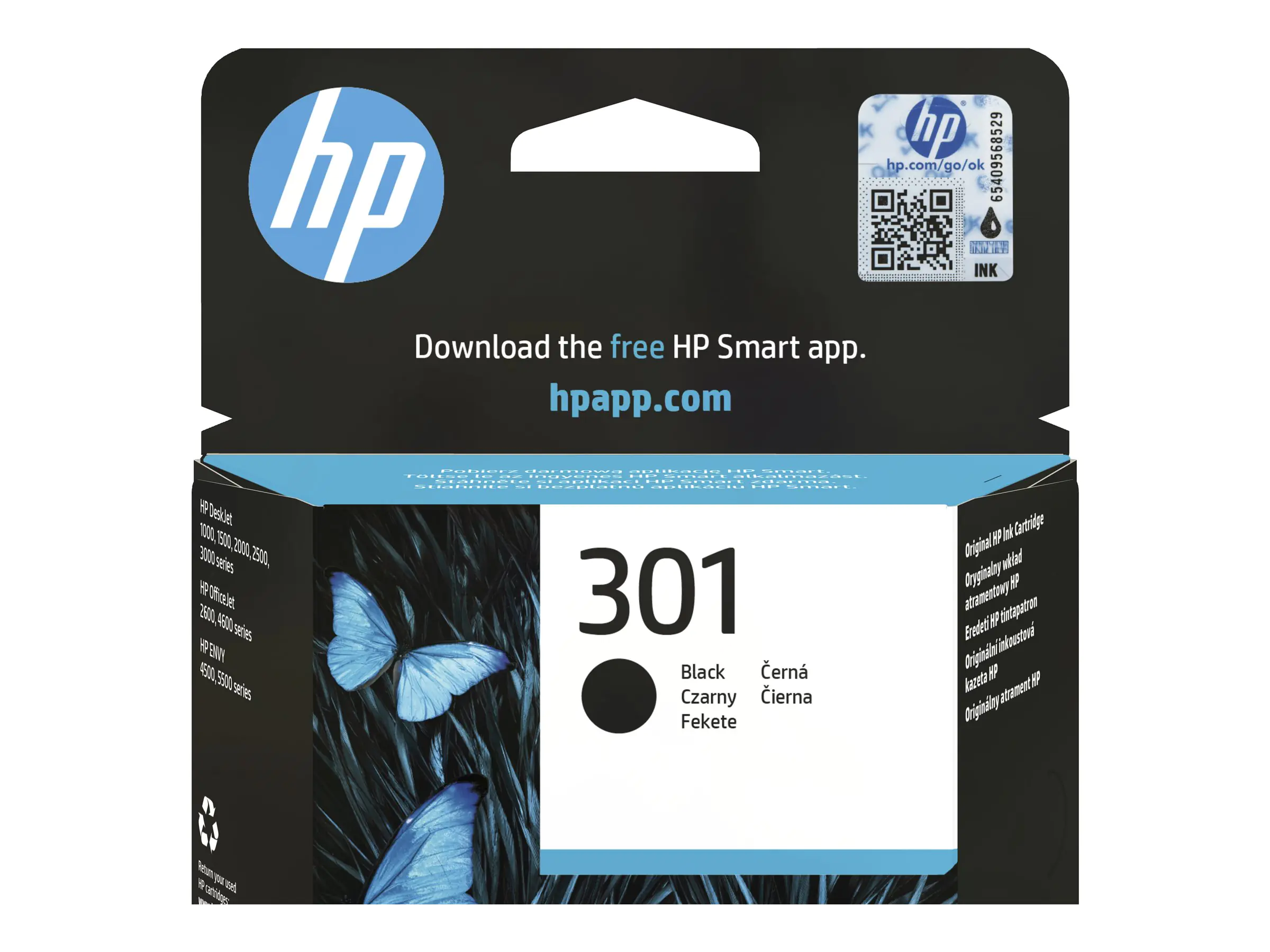 HP 301 - 3 ml - Schwarz - original - Tintenpatrone - für Deskjet 1000, 1010, 1050 J410, 1050A J410, 1051A J410, 1055 J410, 1056 J410, (1510), 1512