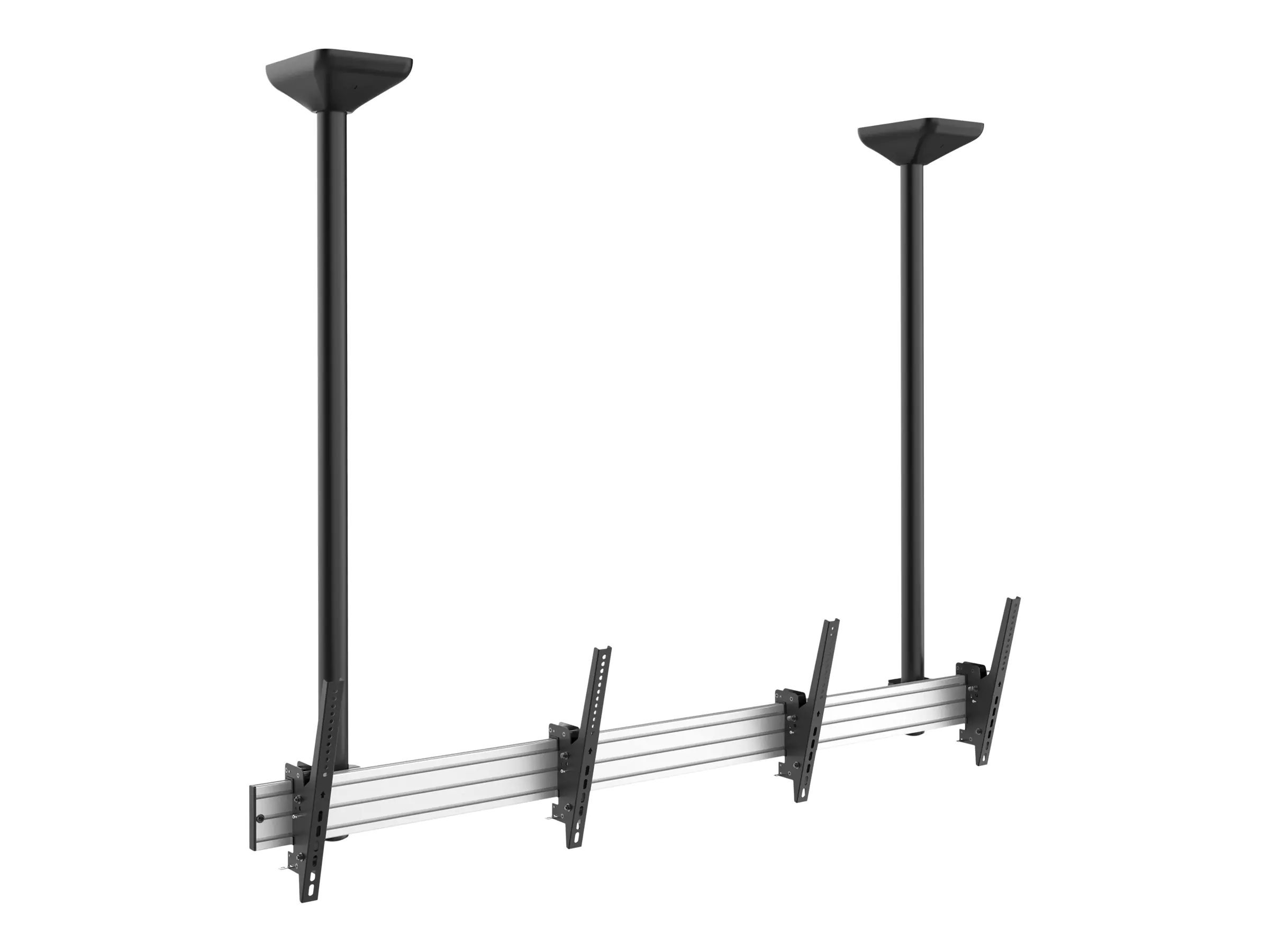 Equip Pro - Klammer - für 2 LCD-Displays - Kunststoff, Aluminium, Stahl - Schwarz, Silber - Bildschirmgröße: 114.3-139.7 cm (45"-55") - Deckenmontage