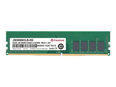 Transcend JetRAM - DDR4 - Modul - 16 GB - DIMM 288-PIN - 2666 MHz / PC4-21300 - CL19 - 1.2 V - ungepuffert - non-ECC