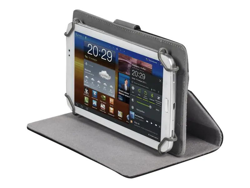 Riva Case 30 series 3012 - Flip-Hülle für Tablet - Polyurethan-Kunstleder - Schwarz - 7"