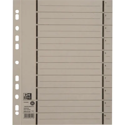 Oxford Trennblatt DIN A4 Manilakarton grau 100 St./Pack. Oxford Trennblatt DIN A4 Manilakarton grau 100 St./Pack.