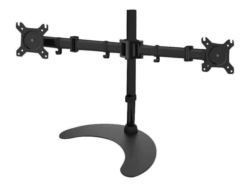 Techly Aufstellung - für 2 LCD-Displays - Schwarz - Bildschirmgröße: 33-68.6 cm (13"-27") ICA-LCD-3410