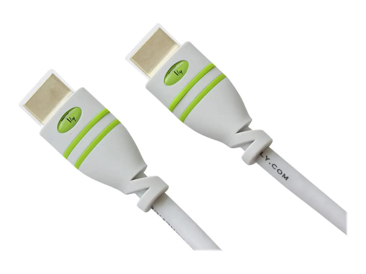 TECHly ICOC HDMI-4-030 - Highspeed - HDMI-Kabel mit Ethernet - HDMI männlich zu HDMI männlich - 3 m - Dreifachisolierung - weiß - geformt, 4K Unterstützung, 1080p-Unterstützung, Dolby DTS-HD Master Audio-Unterstützung, Dolby TrueHD-Unterstützung