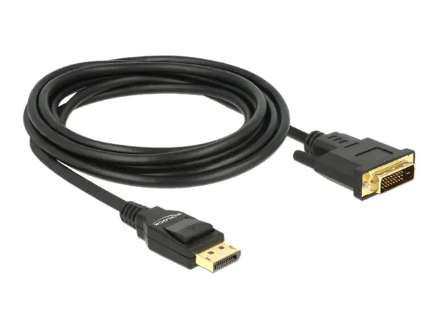 Delock - Adapterkabel - Single Link - DisplayPort (M) zu DVI-D (M) - DisplayPort 1.2a - 3 m - passiv - Schwarz