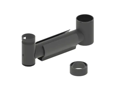 Pospole Arm 45mm bis 38mm feste Version Kerbe Schlitz für Kensington-Schloss 200mm
