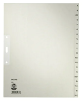 Leitz Register 12010085 DIN A4 A-Z volle Höhe Tauenpapier grau