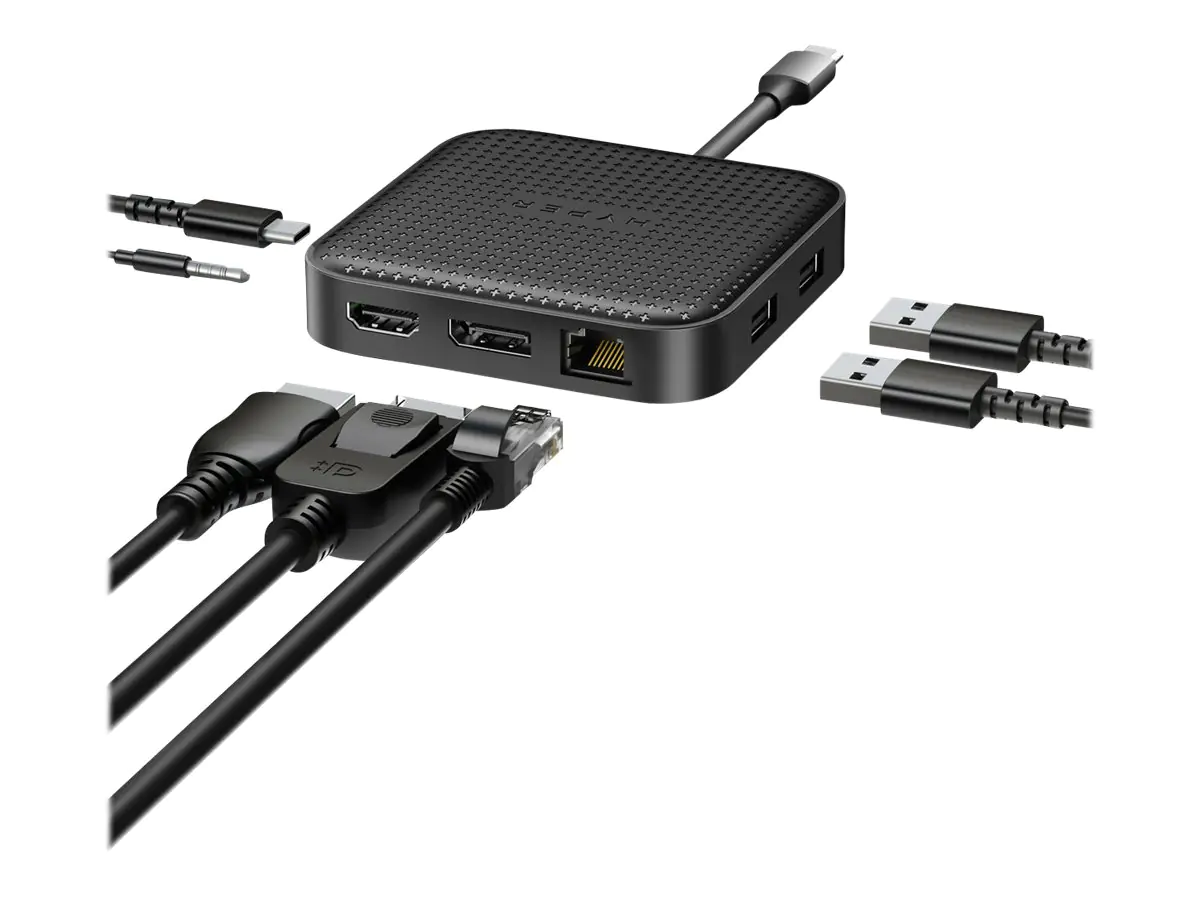 HyperDrive Mobile Dock - Dockingstation - USB4 - HDMI, DP - 1GbE