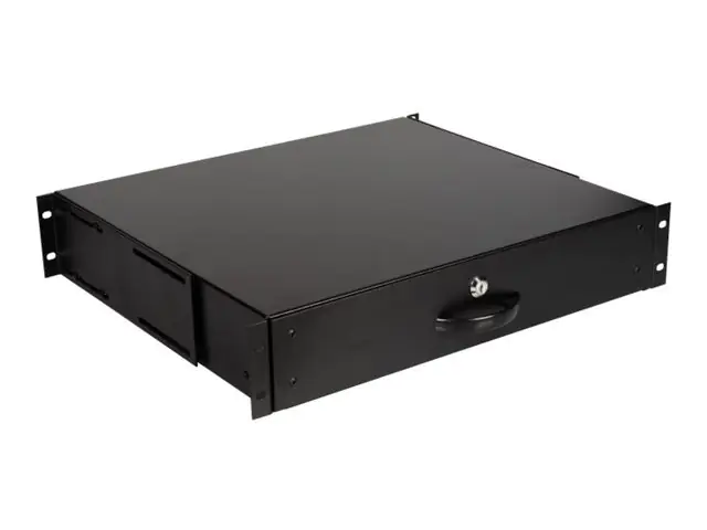 Equip Rack-Schublade - verriegelbar - Schwarz, RAL 9005 - 2U - 48.3 cm (19") EZD-2-B
