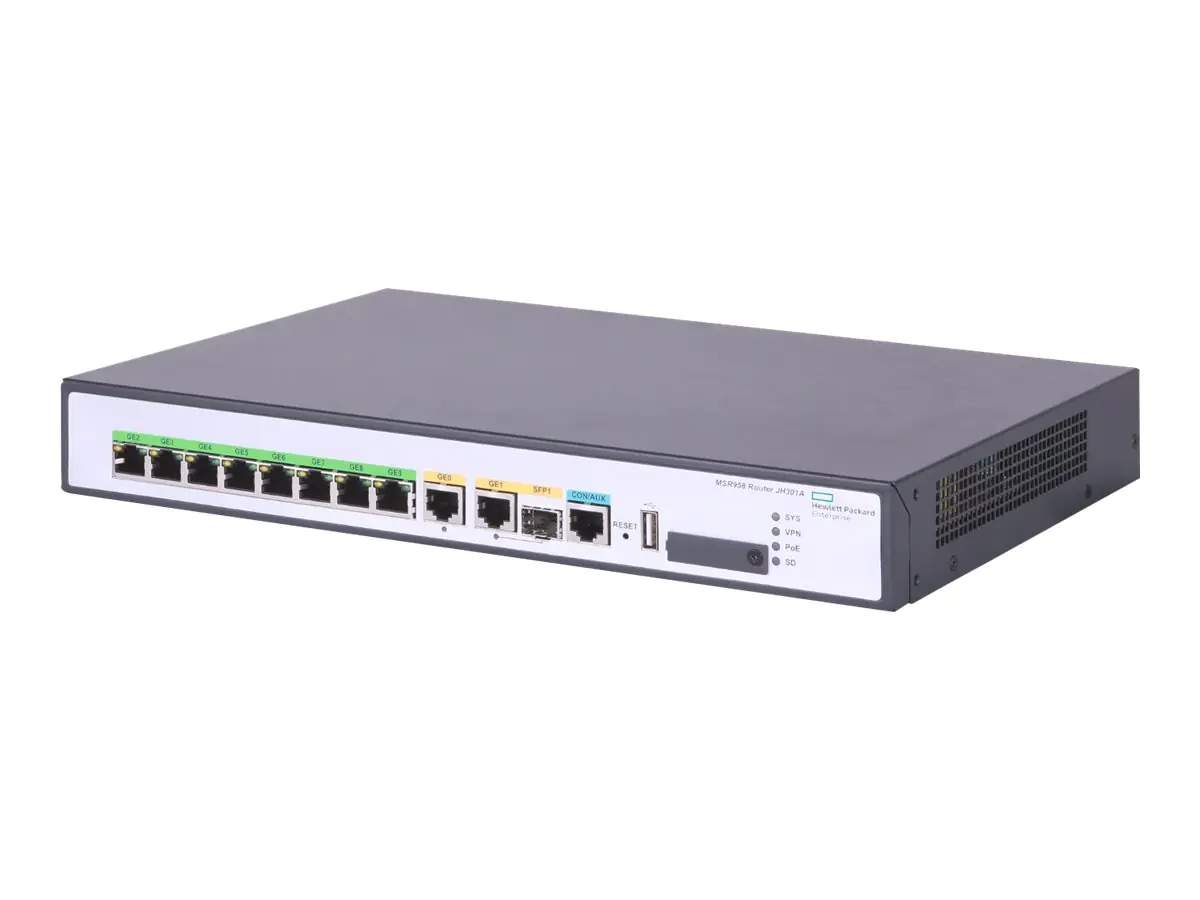 HPE FlexNetwork MSR958 - Router 8-Port-Switch JH300A#ABB
