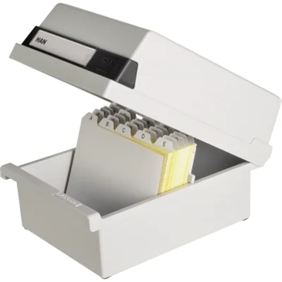 HAN Karteikasten 966-11 DIN A6 quer max. 800Karten PS lichtgrau HAN Karteikasten 966-11 DIN A6 quer max. 800Karten PS lichtgrau