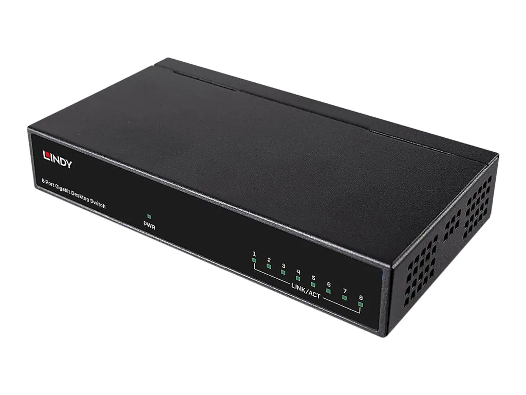 Lindy Gigabit Desktop Switch - Switch - 8 x 10/100/1000 - Desktop