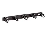 Equip - Kabelführungsplatte für Schaltschrank - Schwarz, RAL 9005 - 1U - 48.3 cm (19")