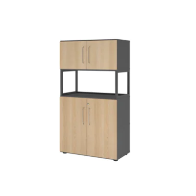 Hammerbacher Regalschrank FlexWall VFW48K5RG/G/e/BS grafit eiche 80.0 x 40.0 1 St.