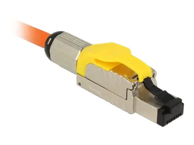 DeLOCK - Netzwerkanschluss - RJ-45 (M) - 6.6 cm - STP - CAT 6a - geschirmt - Metall