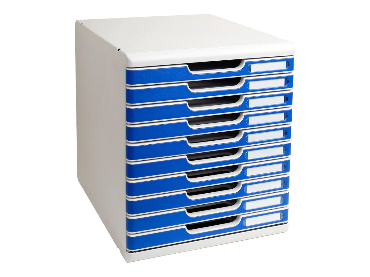 Exacompta MODULO Classic - Schubladenschrank - 10 Schubfächer - für A4 Plus (210 x 330 mm) 302003D