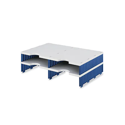 styro Aufbaueinheit styrodoc duo 268-1202.38 4Fächer gr/bl styro Aufbaueinheit styrodoc duo 268-1202.38 4Fächer gr/bl